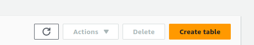 Click on Create table