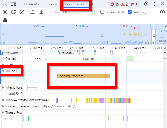Performance Profile Tab