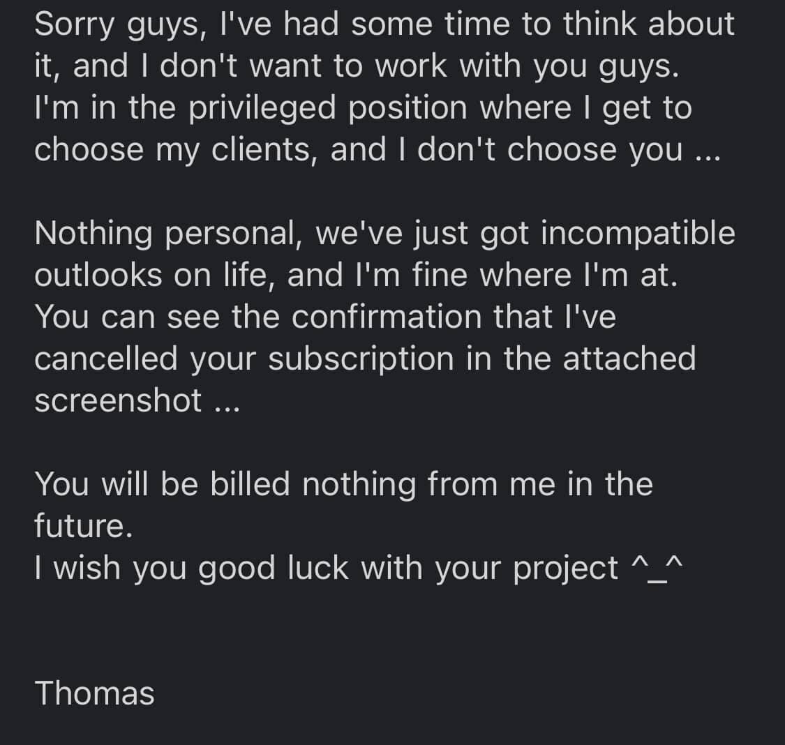 How I deal with clients questioning my integrity