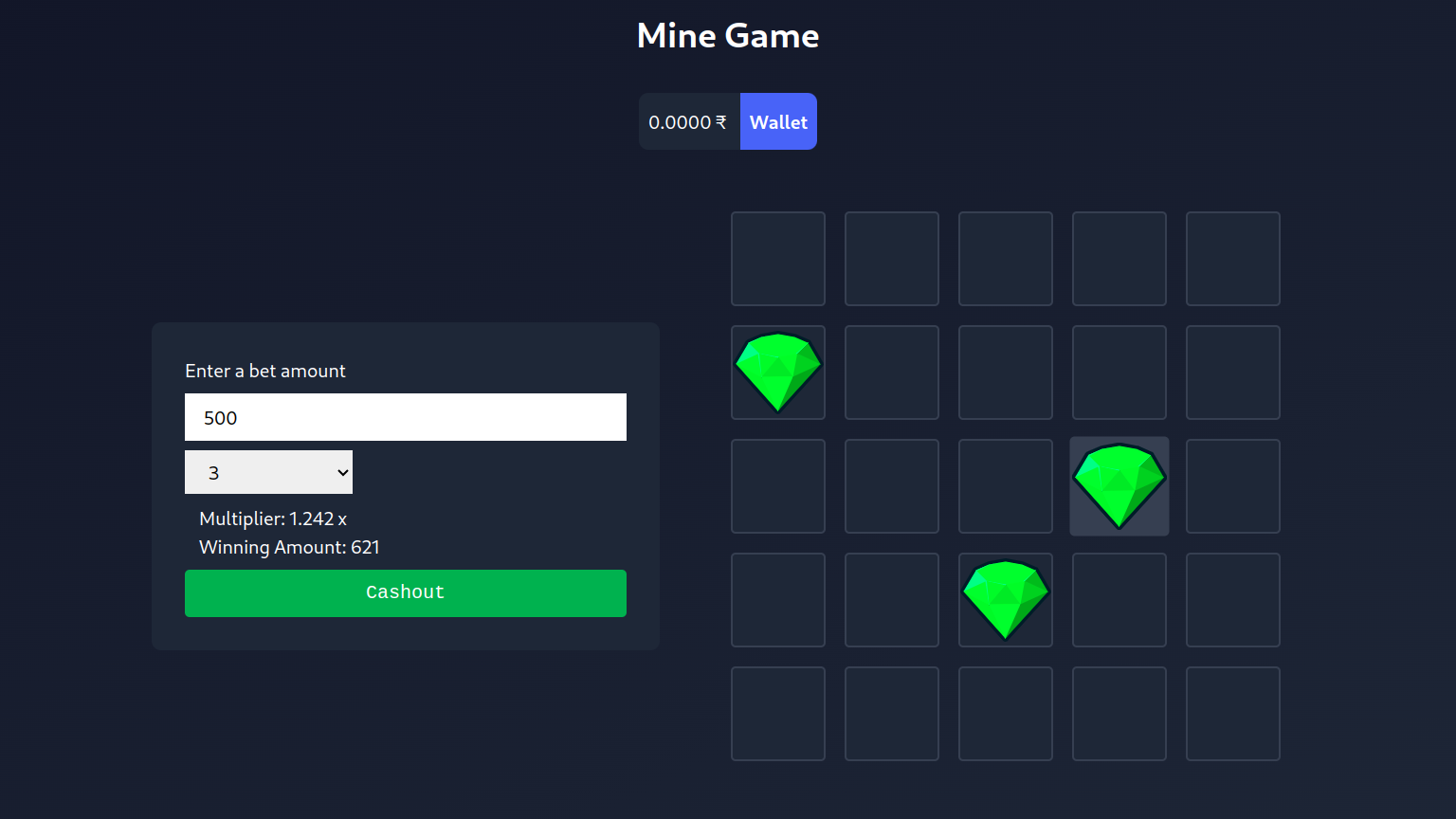 Mine Game for Online Betting and Casino