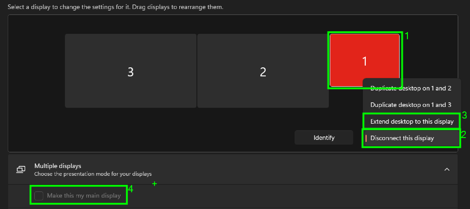 Reenable monitor buttons