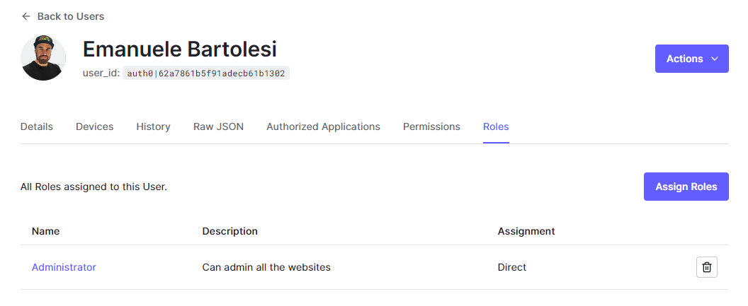 Assign roles