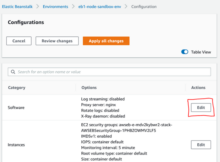 Software-Edit Option