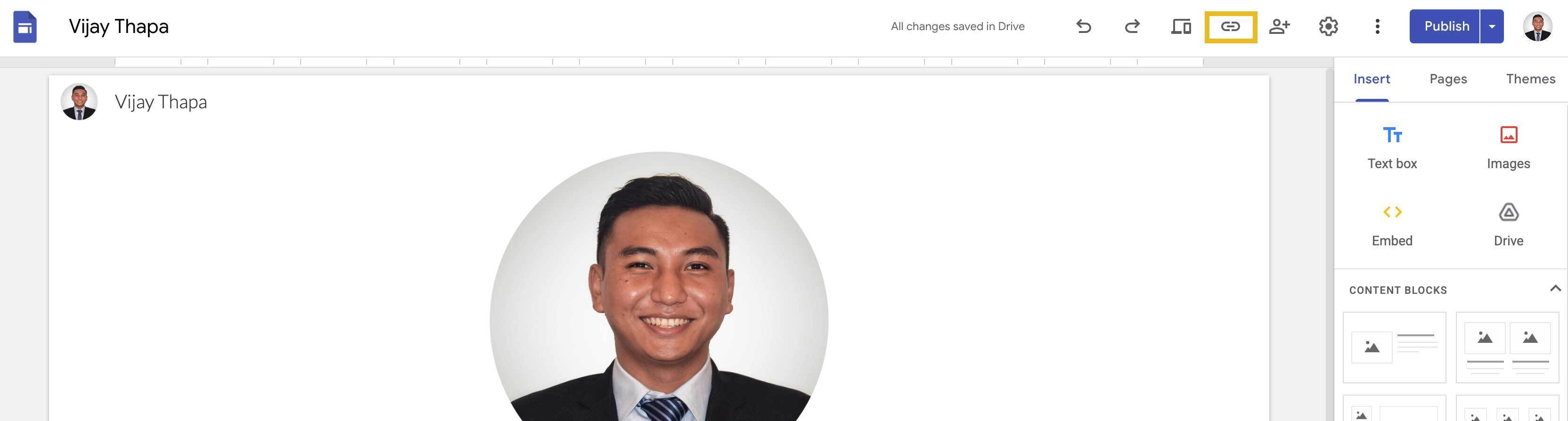 Accessing Published Link