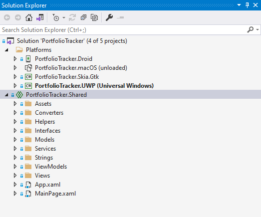 Visual Studio Project Structure