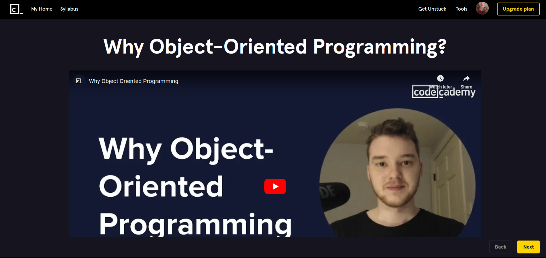 Video on Object-Oriented Programming