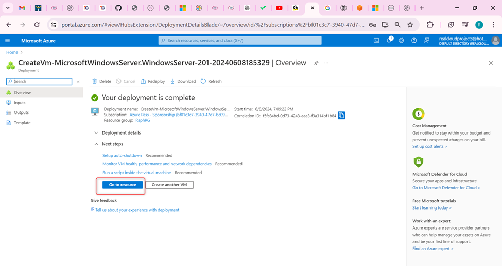 deployment is complete