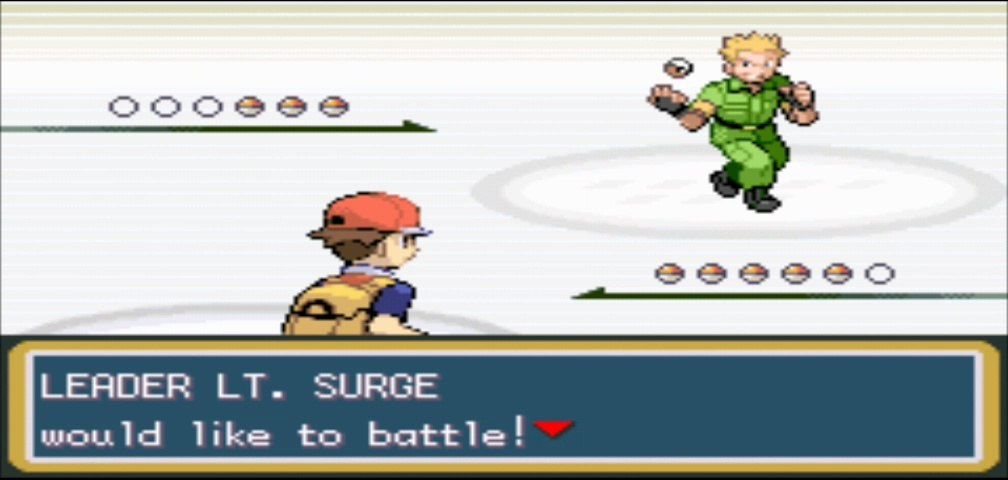 Nintendo Pokemon Fire Red LT Surge Battle