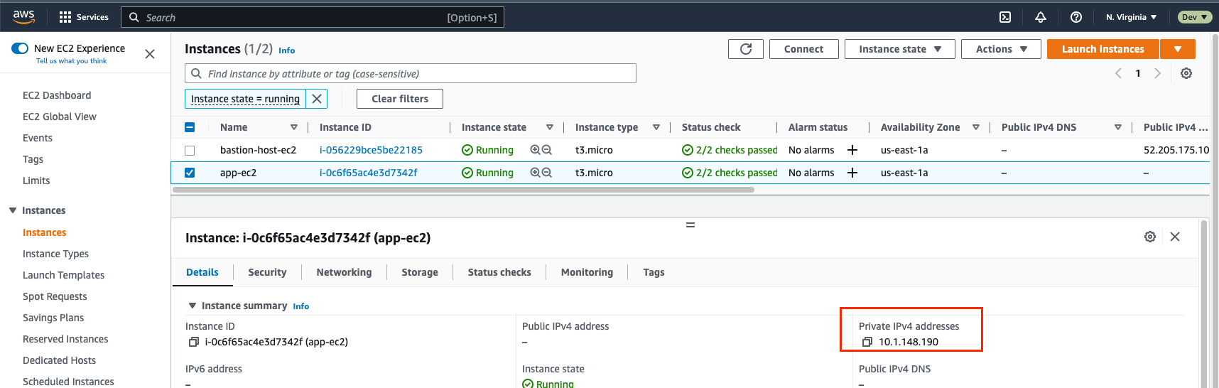 Get the private IP of the APP EC2 from the console and try to SSH from the JUMP HOST