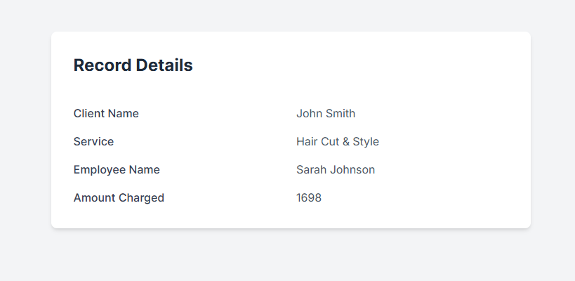 Record Details Page