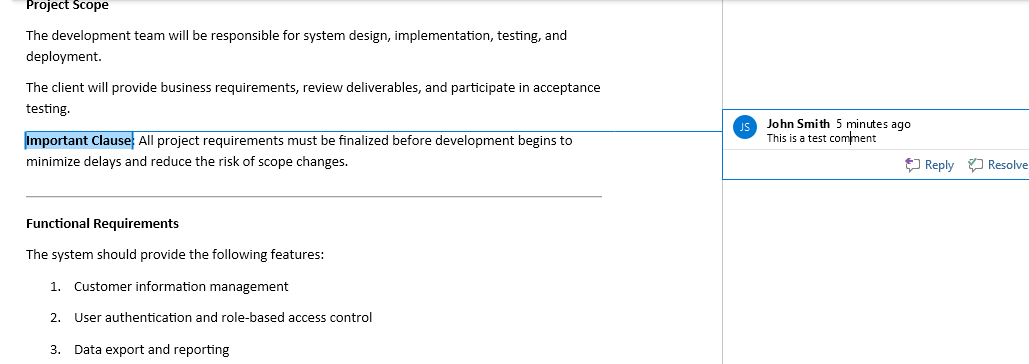 Python Adding Comments to Word Document