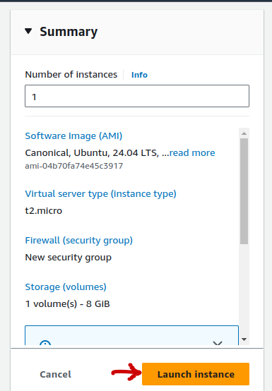 EC2 Instance summary