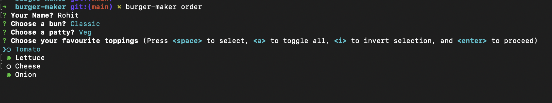 Final command output