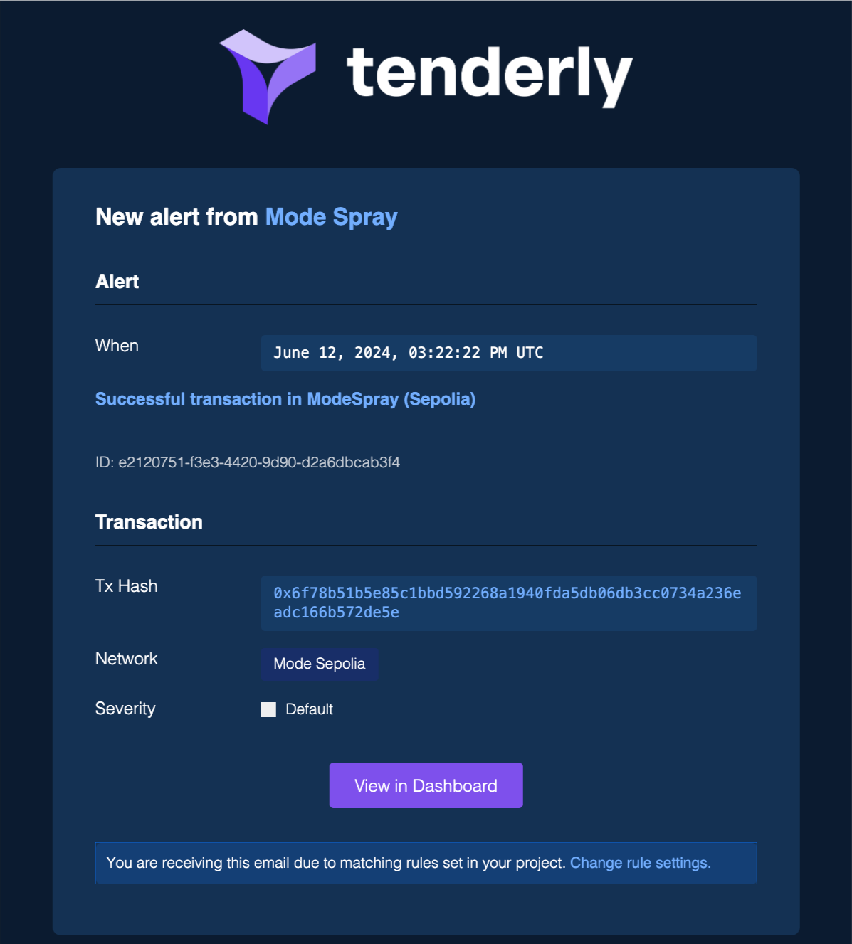 Email on success with ModeSpray