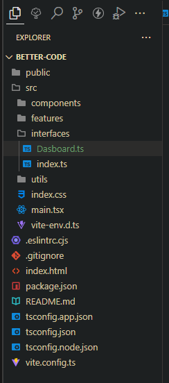 Basic folder structure interfaces