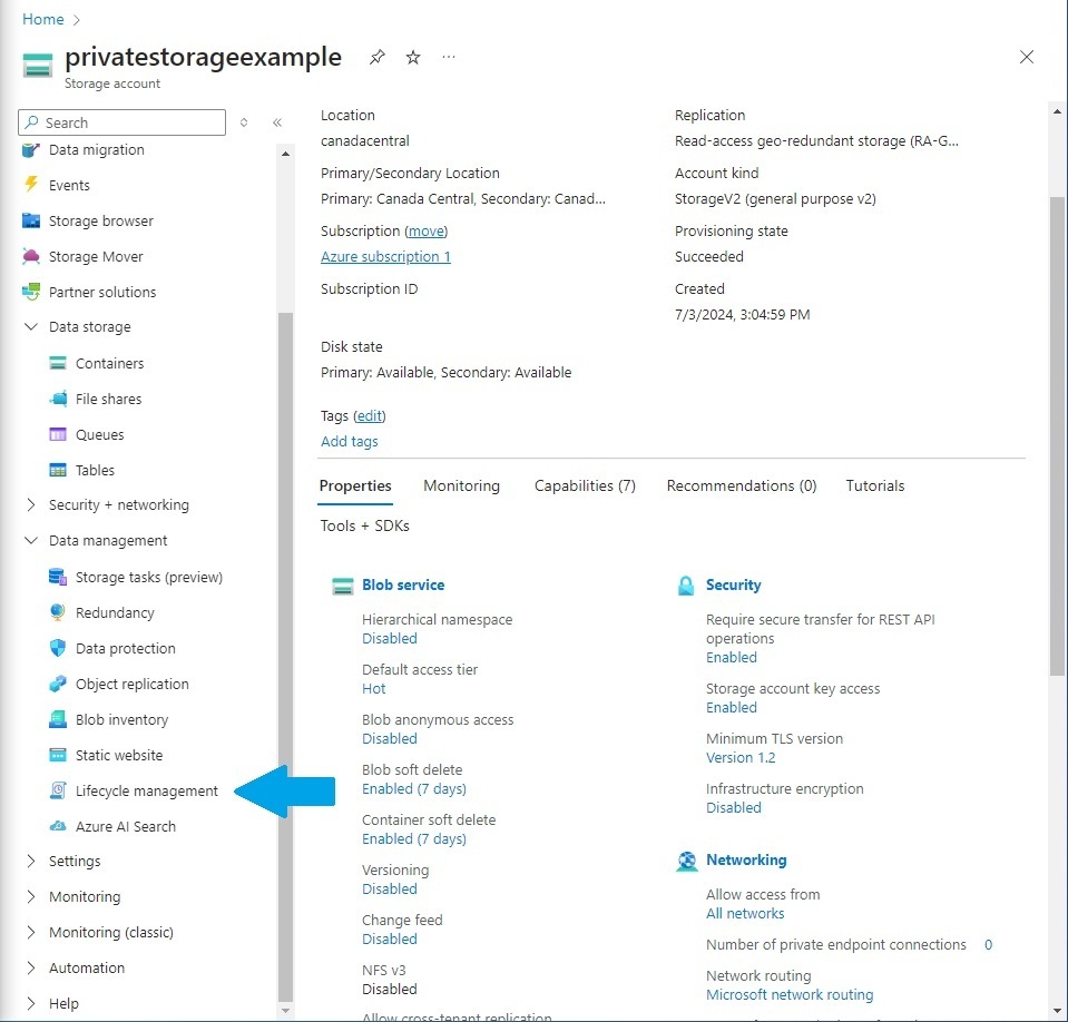 Changing the lifecycle
