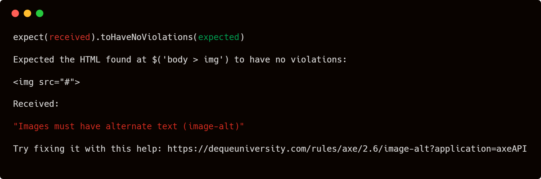 Error example