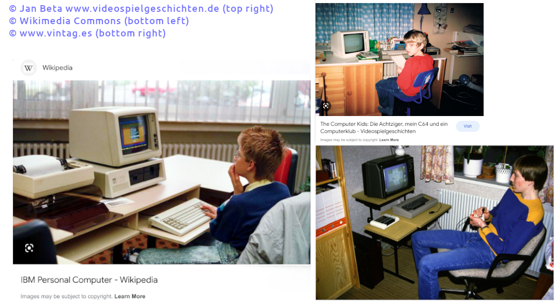Vintage computing photo collage, see copyright