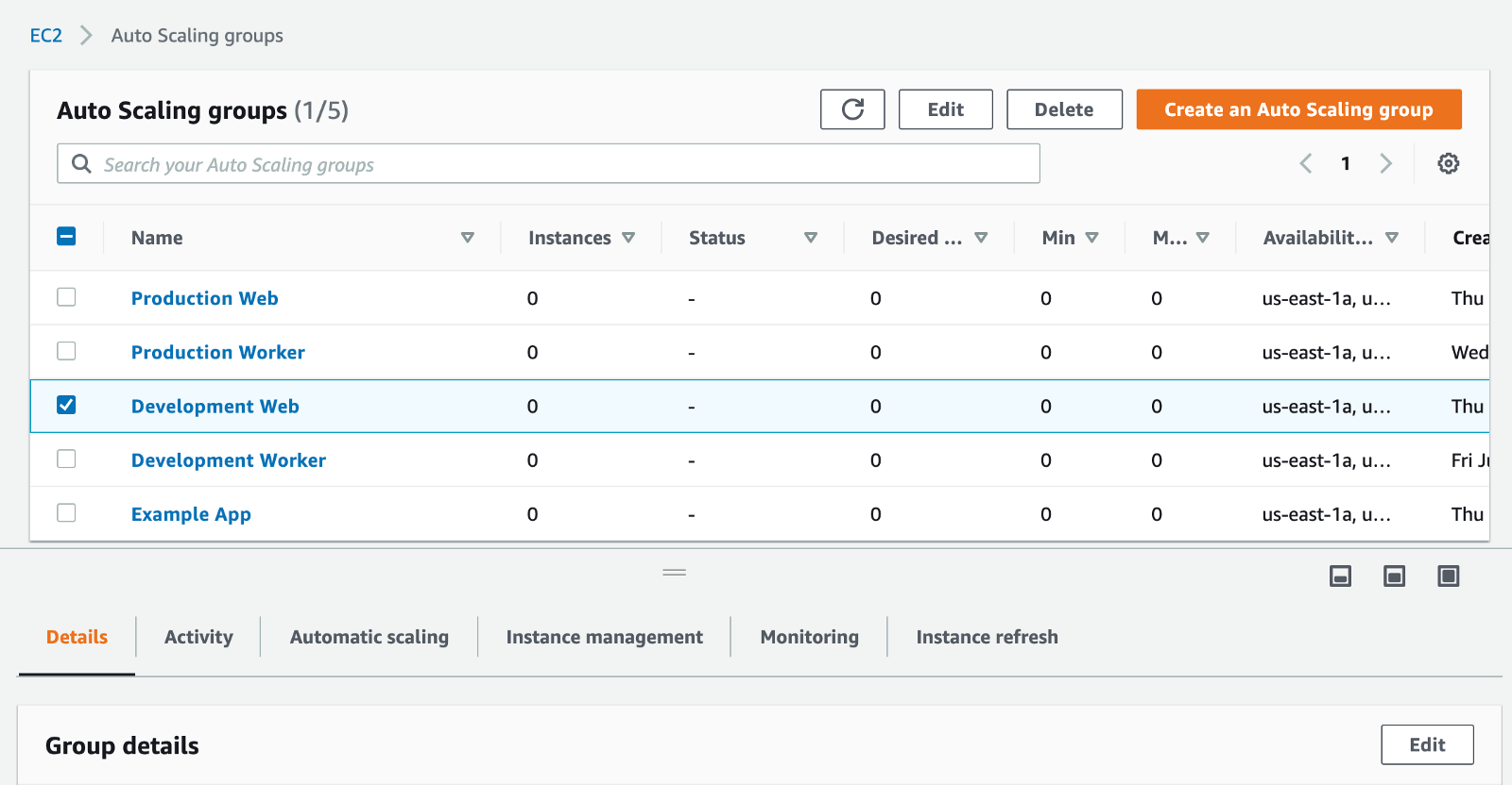 Auto Scaling Groups
