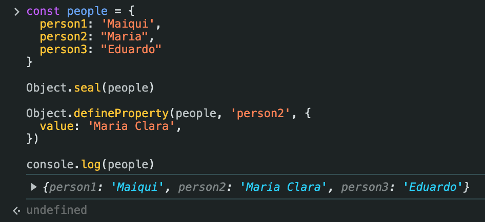 alterando de `"Maria"` para `"Maria Clara"`