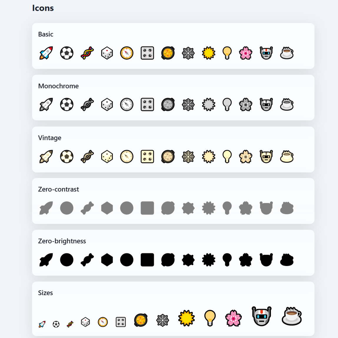 Emojis, natural and slightly changed