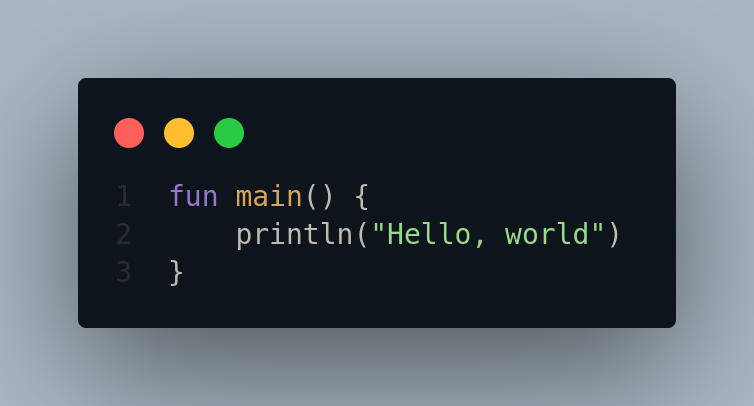 Hello, world em Kotlin