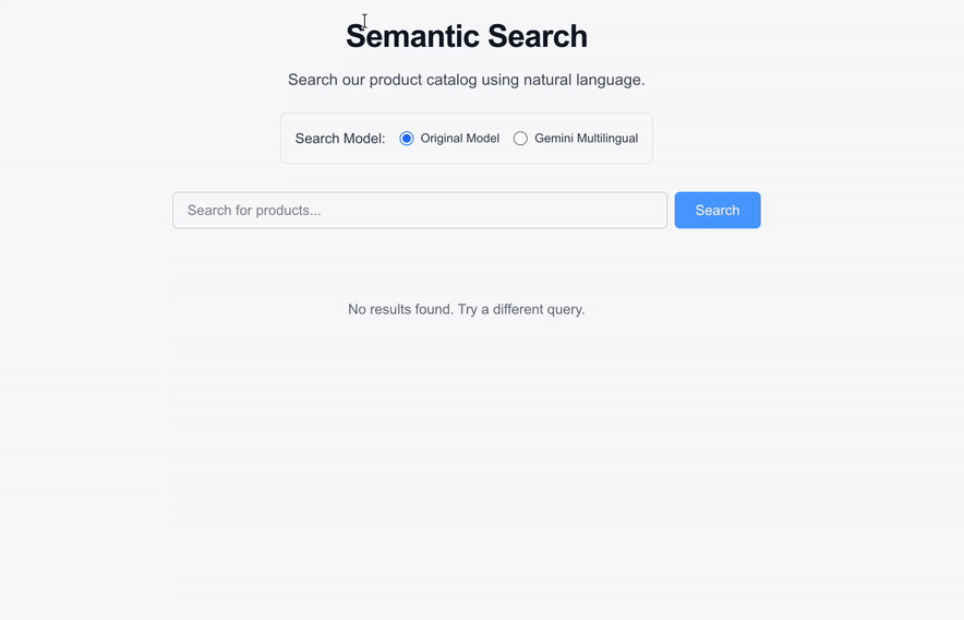 Semantic search after embeddings change