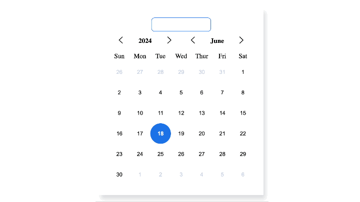 A custom date picker