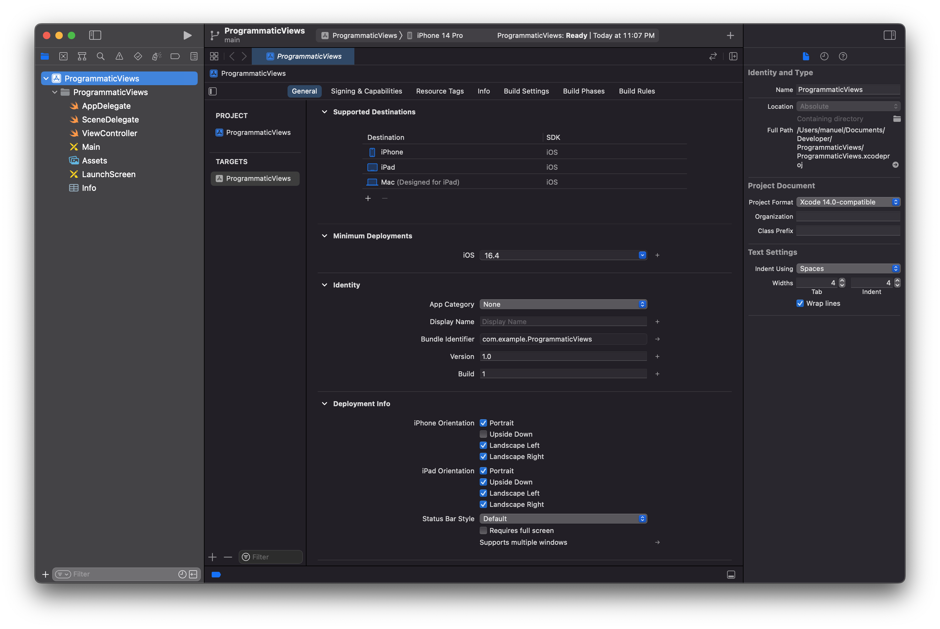basic project template