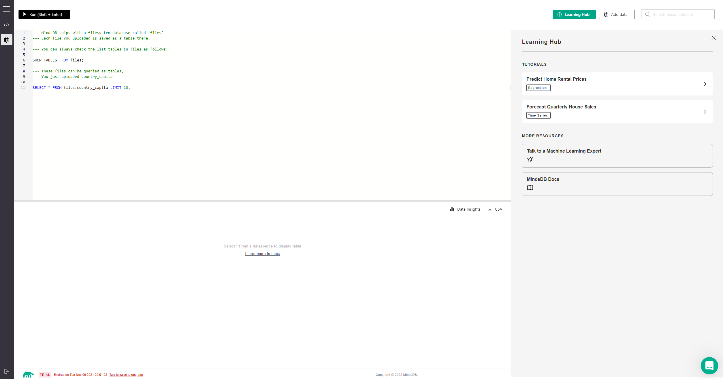 Query Editor after Upload