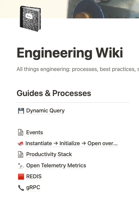 Notion Organization of Notes