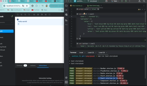 Show storybook hot reload