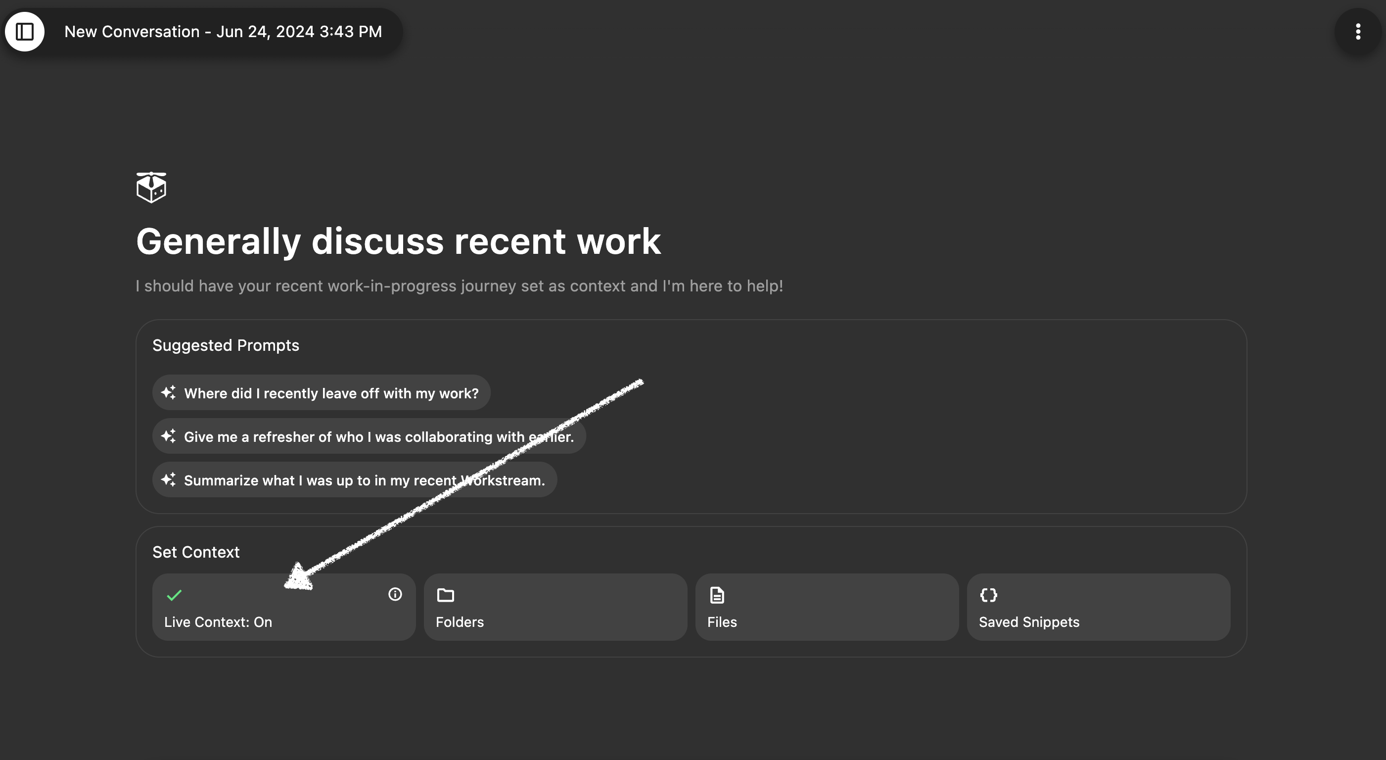 Enabling Live context