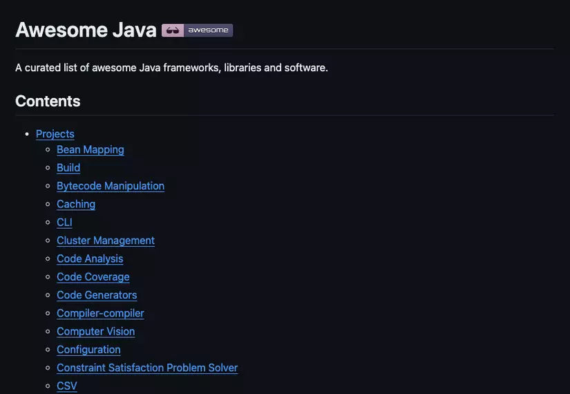 Awesome Java