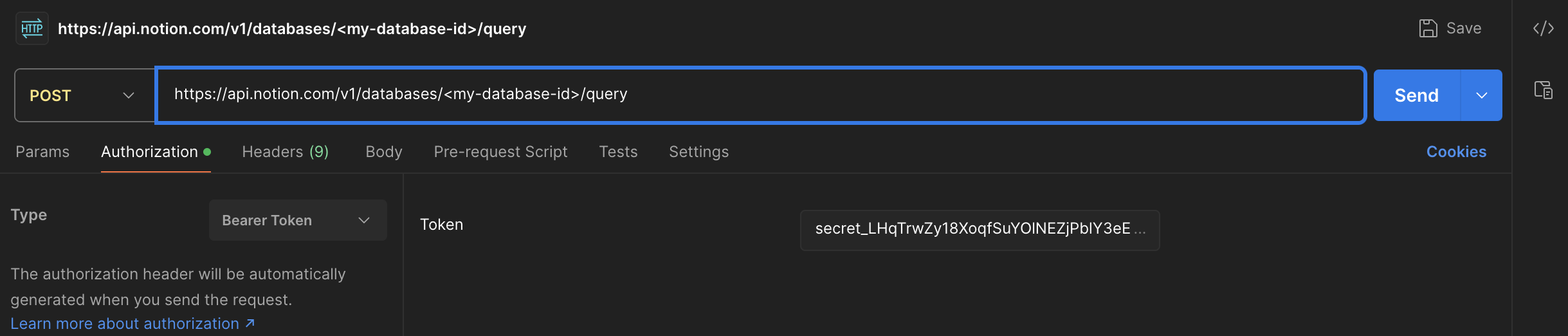 Querying databases with Postman