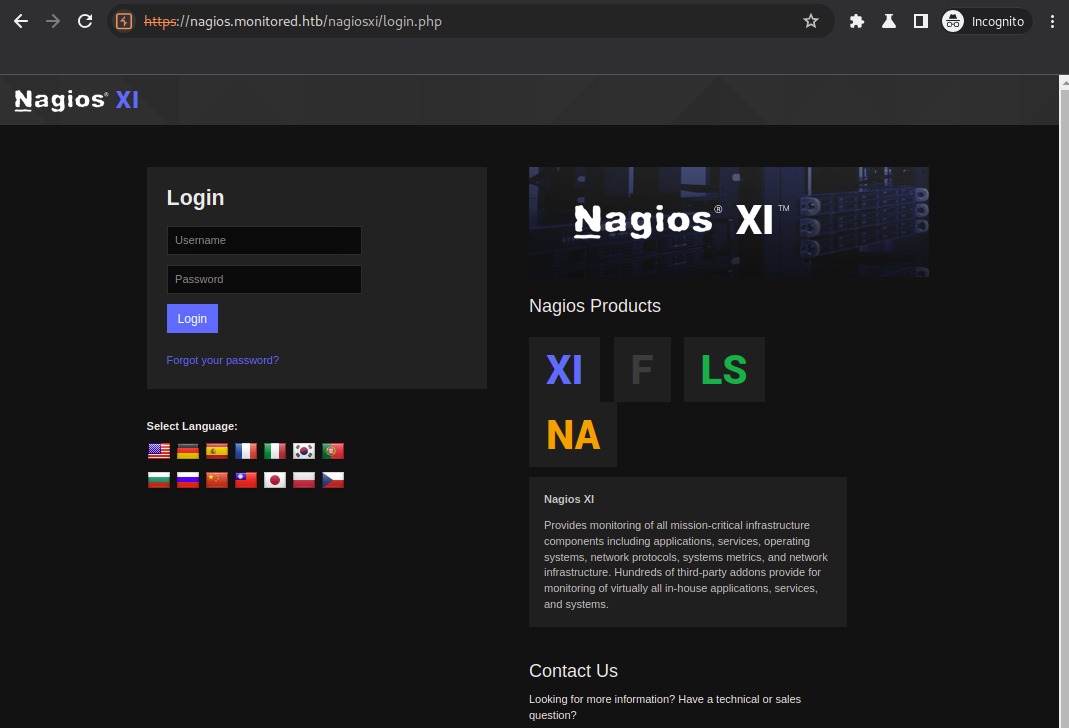 Nagios Login