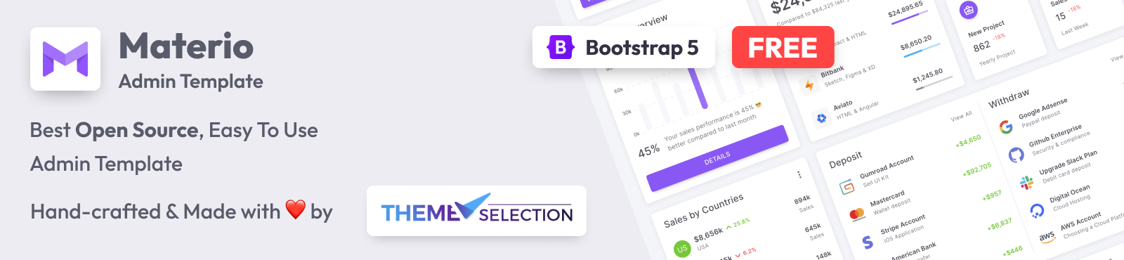 Materio Free Bootstrap Admin Template