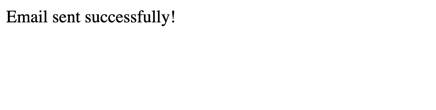 Test email delivered successfully