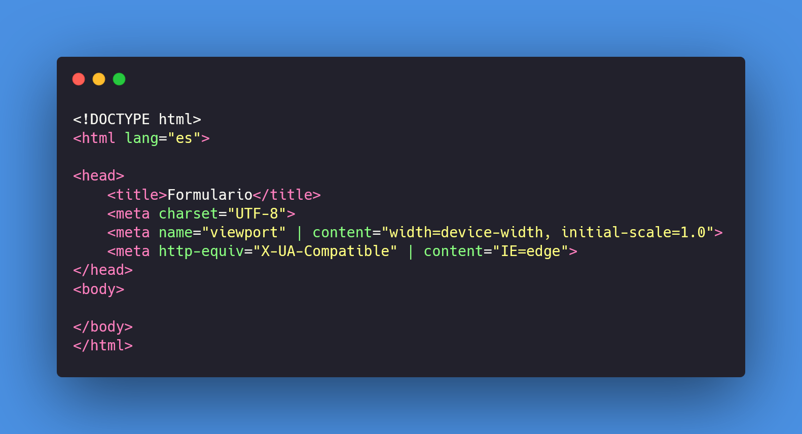 Estructura básica de HTML5