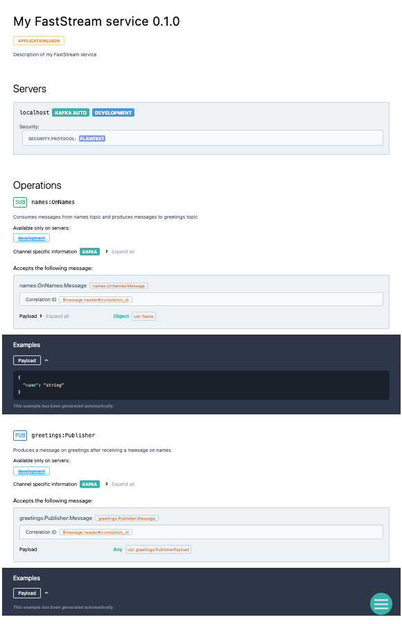 Generated docs