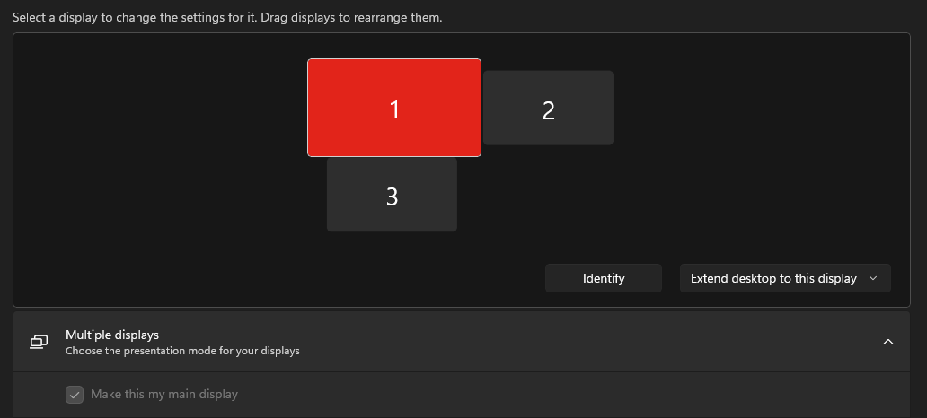 Triple monitor setup