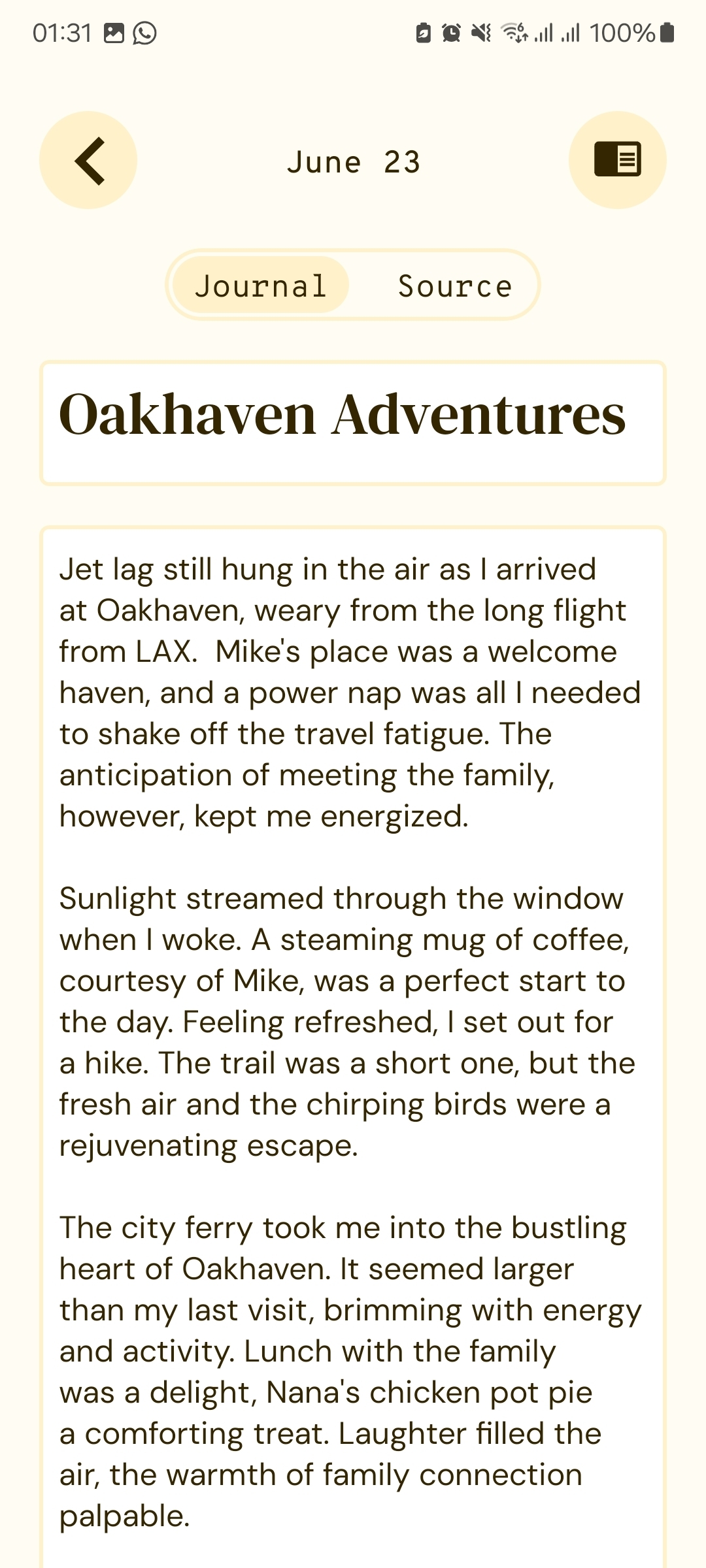 Edit AI Generated Journal