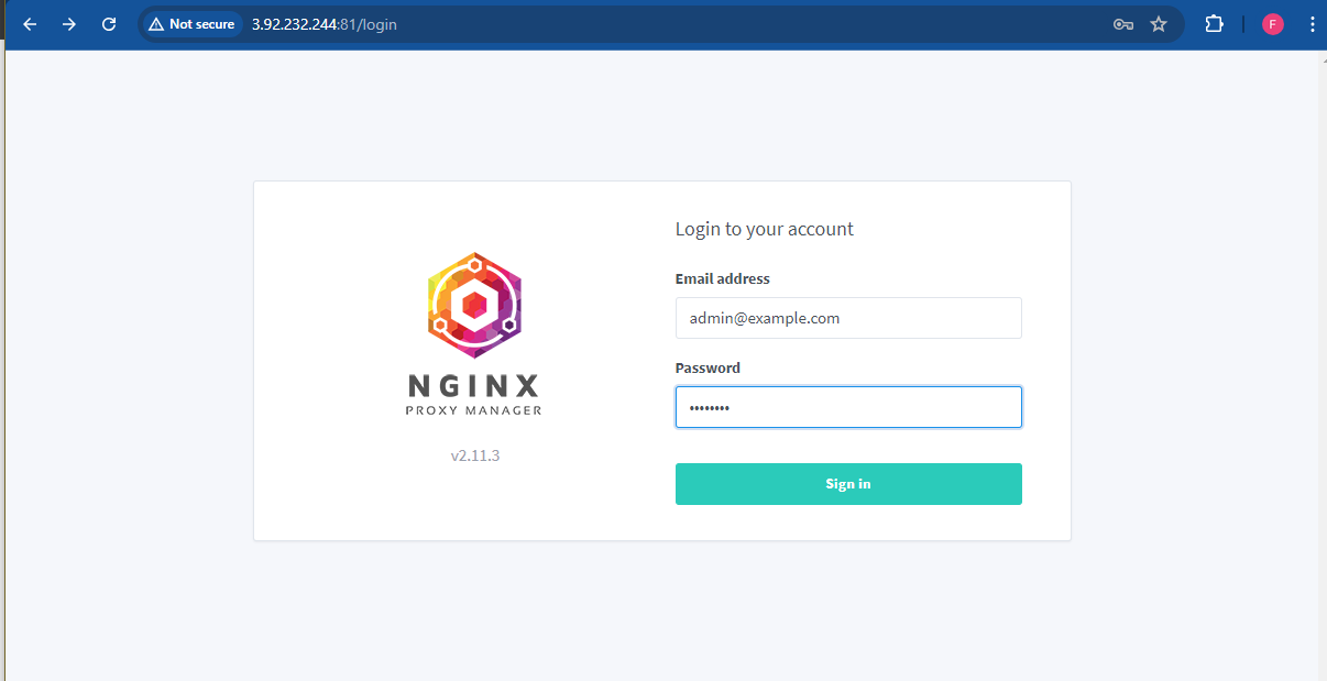 Proxy manager login