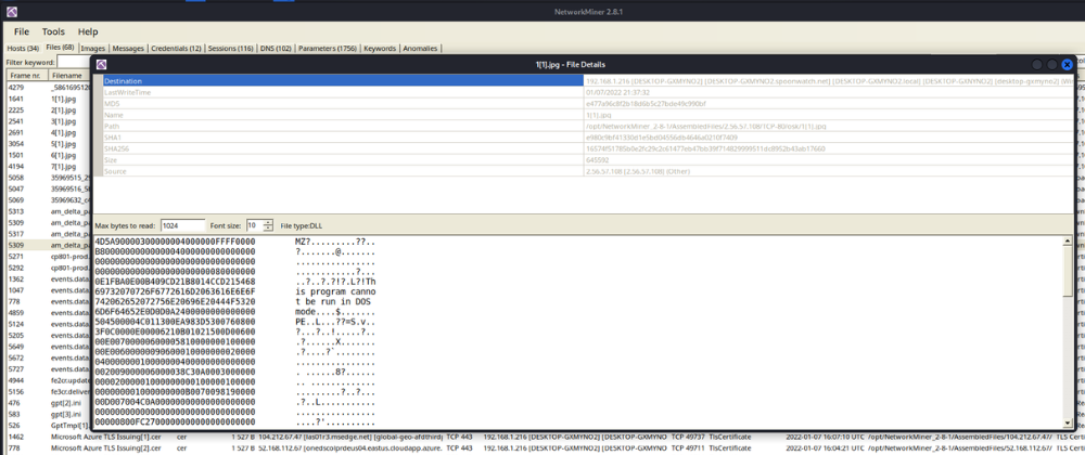 viewing file details from those files