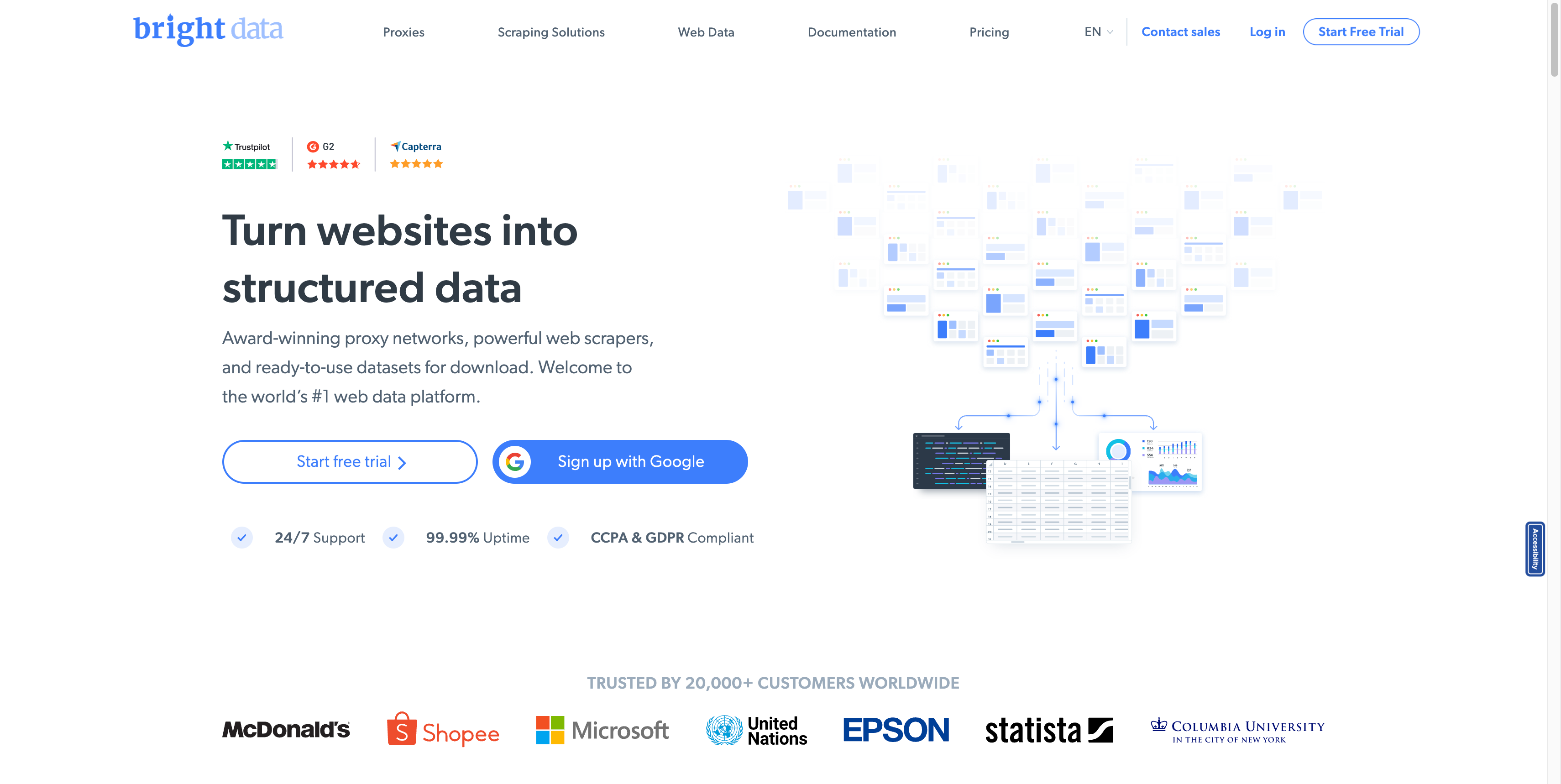 Bright Data home page