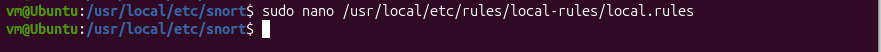 local.rules in nano editor