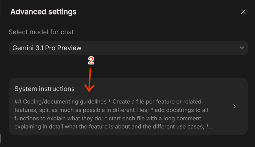 Set System Instructions