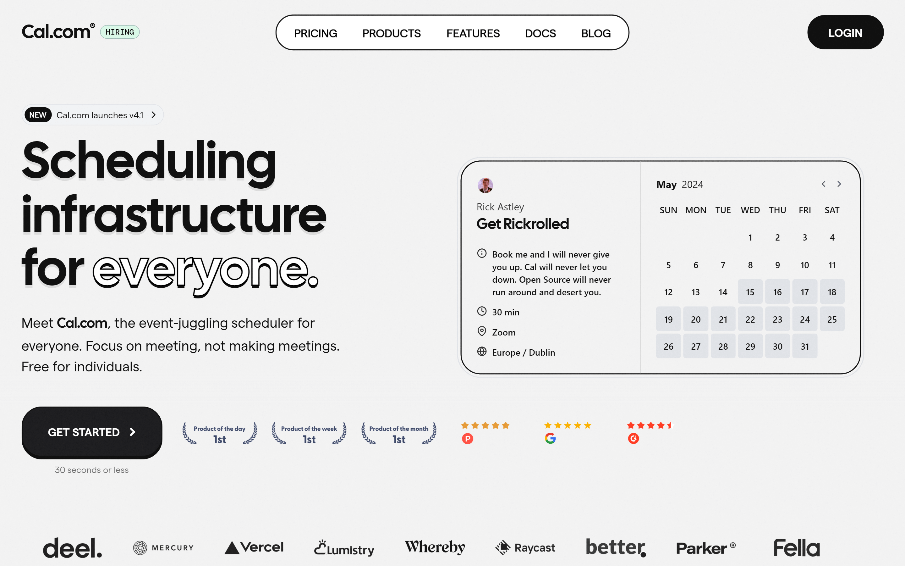 Screenshot of Cal.com