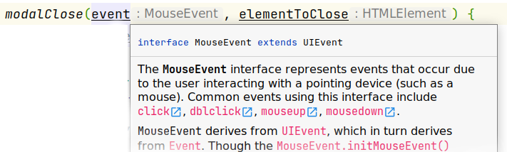 Screenshot of the annotated MouseEvent