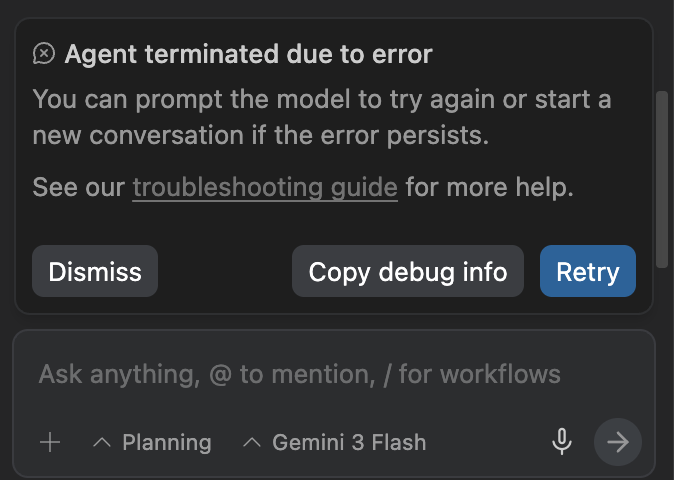 Gemini 3 Flash is not working